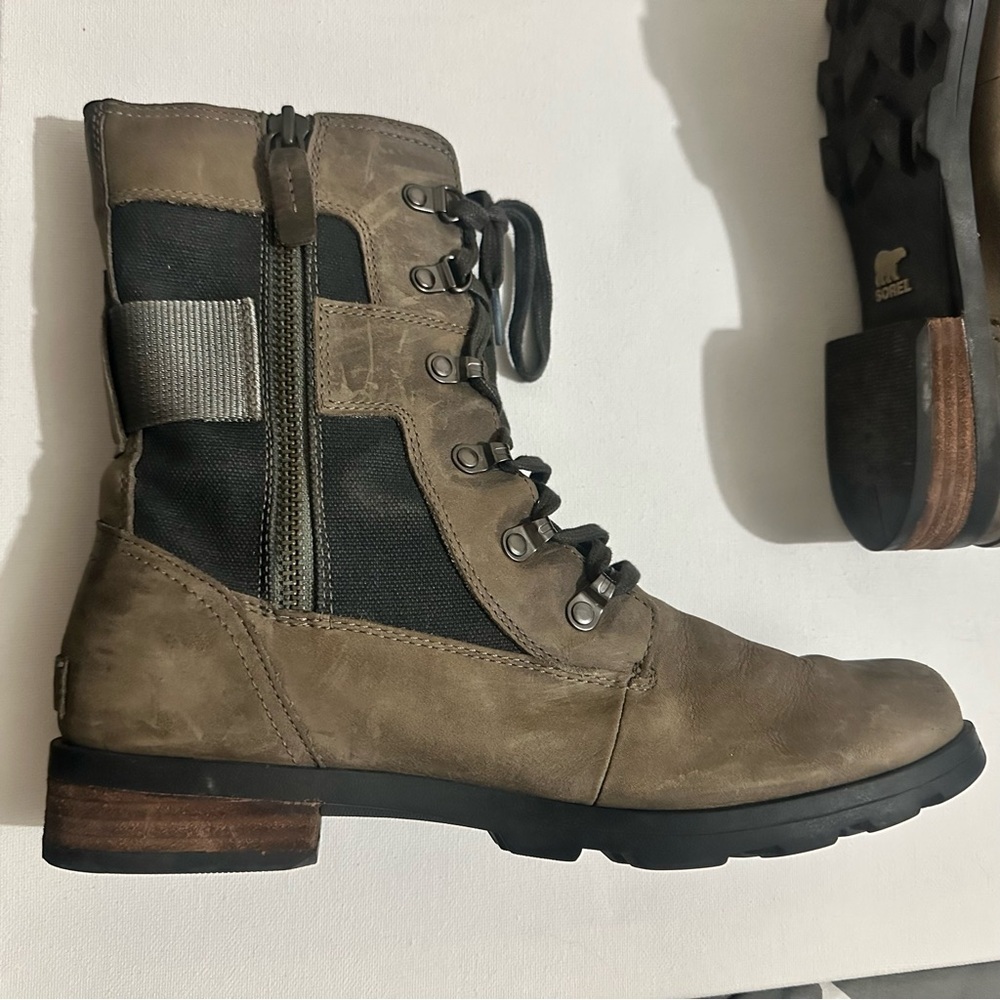 Sorel Women's Emelie Conquest Boot Light & Heavy Rain Waterproof Quarry Sz 10 - Picture 6 of 13